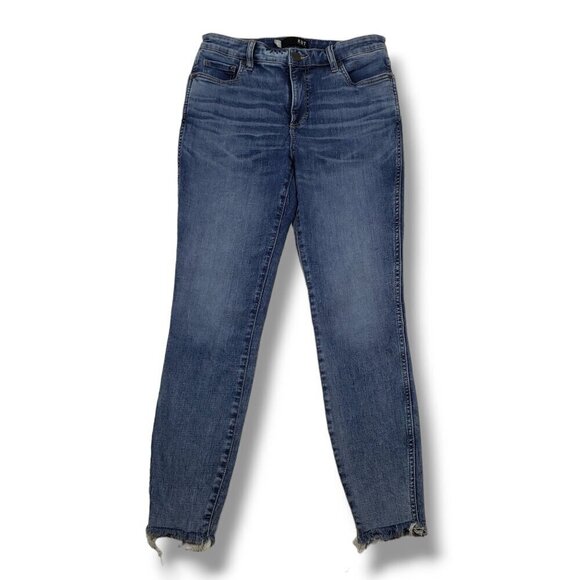 Kut from the Kloth Connie Fab Ab Ankle Skinny Jeans Womens 8 Fray Hem High Rise - Picture 1 of 10